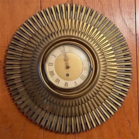 mcm inspired wall clock si burst